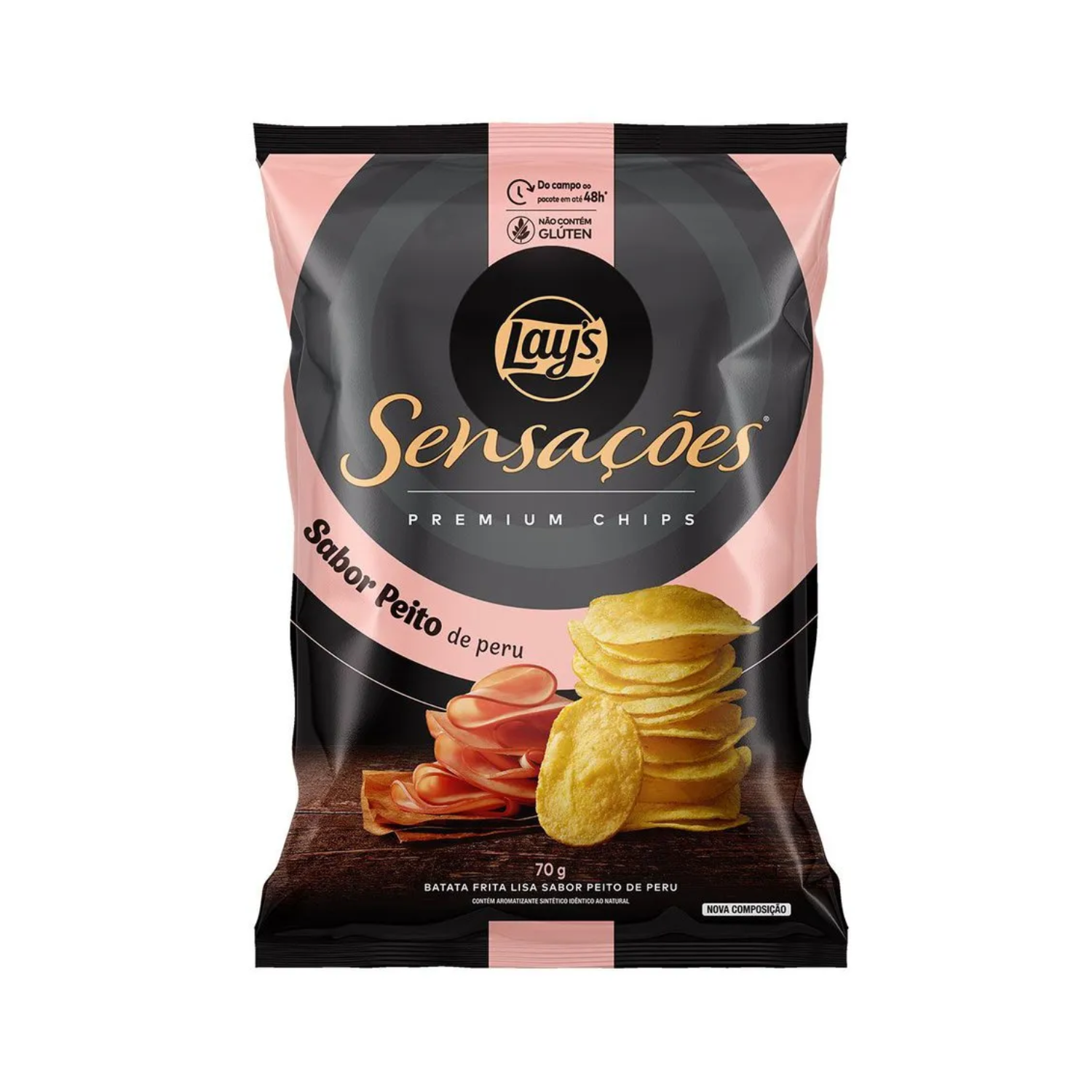 Elma Chips Batata Lays Sensação: Peito de Peru (70g)